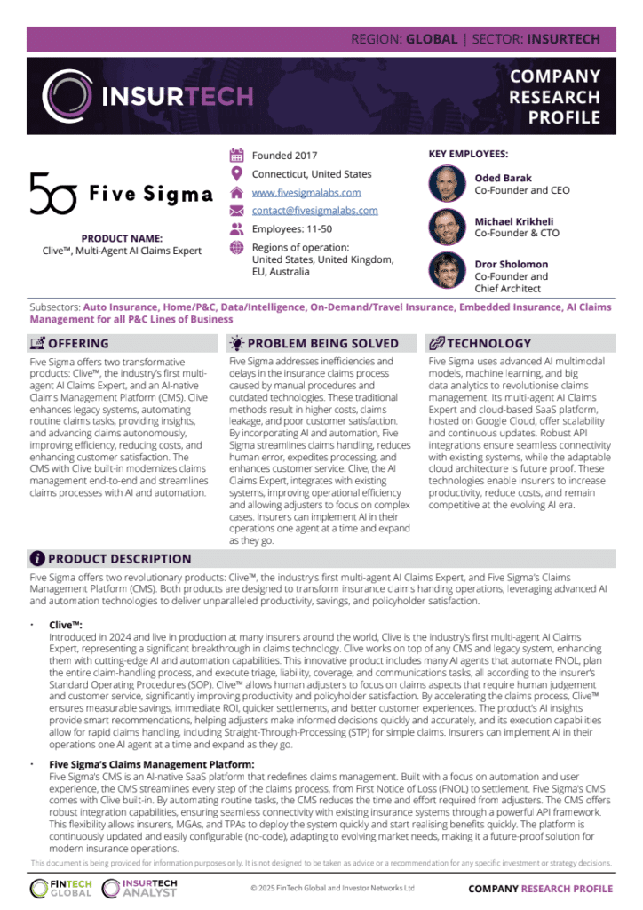 IT10025 company profile - Five Sigma
