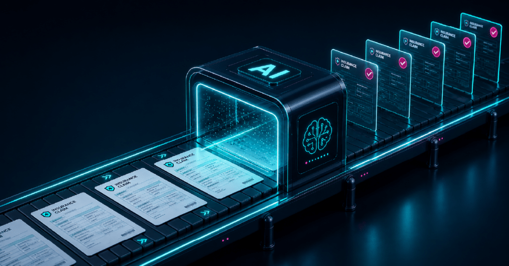 Claims platform desktop interface screenshot