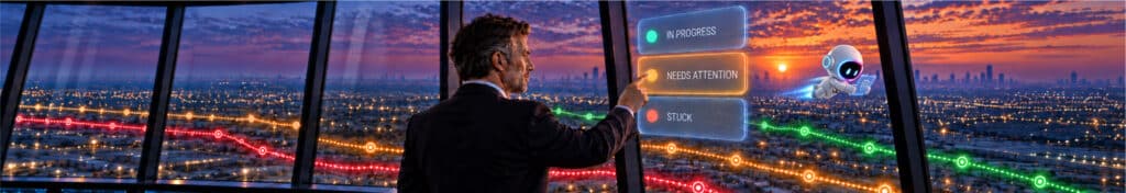 Claims adjuster overseeing AI-powered claims as Clive progresses files and flags claims that need human attention.